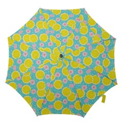 Blue Neon Lemons Hook Handle Umbrellas (medium) by ConteMonfrey