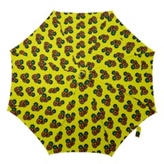 Yellow Background Pineapples Hook Handle Umbrellas (medium) by ConteMonfrey