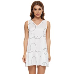 The Cuteness Of Saturn Tiered Sleeveless Mini Dress by ConteMonfrey