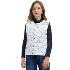 Starships Silhouettes - Space Elements Kid s Short Button Up Puffer Vest	 by ConteMonfrey