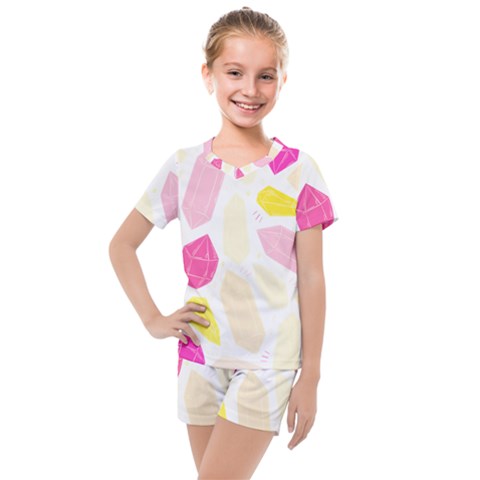 Crystal Energy Kids  Mesh Tee And Shorts Set by ConteMonfrey