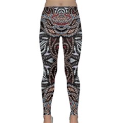 Autumn Patterns Classic Yoga Leggings by kaleidomarblingart