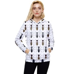 Ants Insect Pattern Cartoon Ant Animal Women s Lightweight Drawstring Hoodie by Ravend