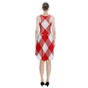 Red and white diagonal plaids Racerback Midi Dress View2