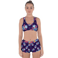 Owl Pattern Background Racerback Boyleg Bikini Set by Wegoenart