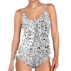 Big Collection With Hand Drawn Object Valentine Day Tankini Set by Wegoenart