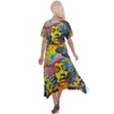 Psychedelic Rock Jimi Hendrix Cross Front Sharkbite Hem Maxi Dress View2