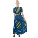 Flat-design-geometric-shapes-background Button Up Short Sleeve Maxi Dress View2