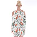 Seamless-vector-pattern-with-watermelons-mint Velvet Long Sleeve Shoulder Cutout Dress View2