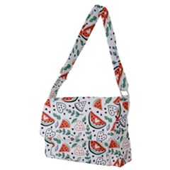 Seamless-vector-pattern-with-watermelons-mint Full Print Messenger Bag (m) by Wegoenart