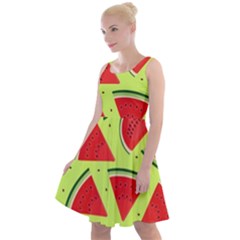 Pastel Watermelon   Knee Length Skater Dress by ConteMonfrey