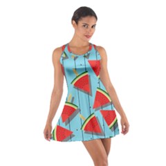 Blue Watermelon Popsicle  Cotton Racerback Dress by ConteMonfrey