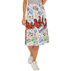 Music-color-elements Midi Panel Skirt by Wegoenart