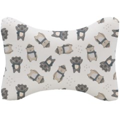 Cute Seamless Pattern With Koala Panda Bear Seat Head Rest Cushion by Wegoenart