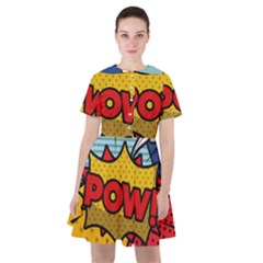 Pow Word Pop Art Style Expression Vector Sailor Dress by Wegoenart