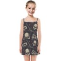 Grunge Seamless Pattern With Skulls Kids  Summer Sun Dress View1