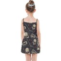 Grunge Seamless Pattern With Skulls Kids  Summer Sun Dress View2