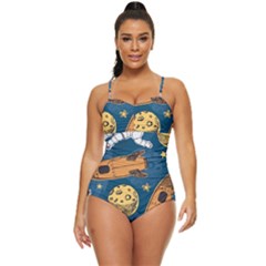 Missile Pattern Retro Full Coverage Swimsuit by Wegoenart