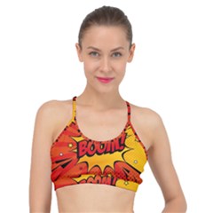 Explosion Boom Pop Art Style Basic Training Sports Bra by Wegoenart