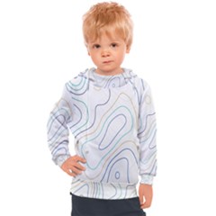 Abstract Colorful Topographic Map Design Vector Kids  Hooded Pullover by Wegoenart