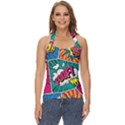 Comic Colorful Seamless Pattern Basic Halter Top View1