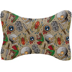 Tattoo Pattern Seat Head Rest Cushion by Wegoenart