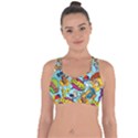 Comic Elements Colorful Seamless Pattern Cross String Back Sports Bra View1