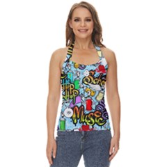 Graffiti Characters Seamless Patterns Basic Halter Top by Wegoenart