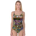 Graffiti Word Seamless Pattern Camisole Leotard  View1