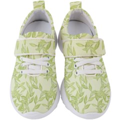 Watercolor Leaves On The Wall  Kids  Velcro Strap Shoes by ConteMonfrey