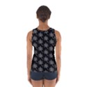 Black Cute Leaves Sport Tank Top  View2