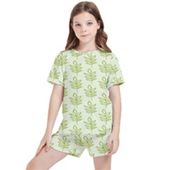 Autumn Leaves Kids  Tee And Sports Shorts Set by ConteMonfrey