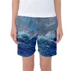 Waves Sea Sky Wave Women s Basketball Shorts by Ravend