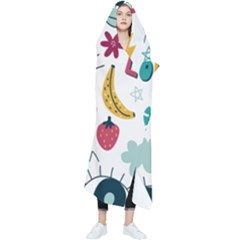 Wallpaper Background Cute Design Wearable Blanket by Wegoenart