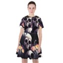 Halloween party skulls, Demonic pumpkins pattern Sailor Dress View1