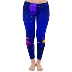 Artistic Space Planet Classic Winter Leggings by danenraven