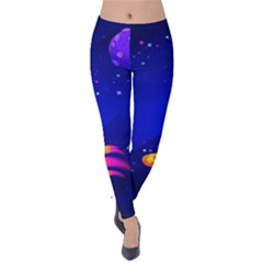 Artistic Space Planet Velvet Leggings by danenraven