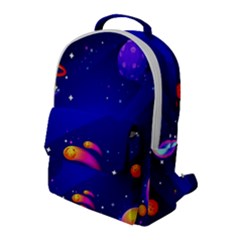 Artistic Space Planet Flap Pocket Backpack (large) by danenraven