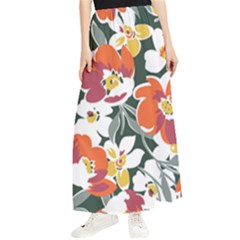 Floral Pattern Maxi Chiffon Skirt by flowerland