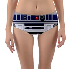 Robot R2d2 R2 D2 Pattern Reversible Mid-waist Bikini Bottoms by Jancukart