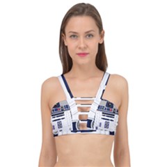 Robot R2d2 R2 D2 Pattern Cage Up Bikini Top by Jancukart