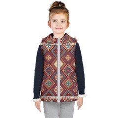 Armenian Carpet Kids  Hooded Puffer Vest by Gohar