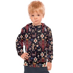 Carpet-symbols Kids  Hooded Pullover by Gohar