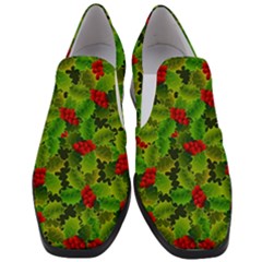 Illustration Christmas Xmas Background Women Slip On Heel Loafers by Wegoenart