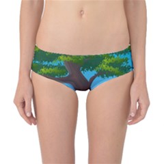 Nature Background Illustration Landscape Classic Bikini Bottoms by Wegoenart