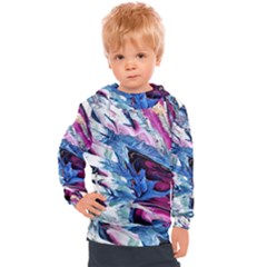 Feathers Kids  Hooded Pullover by kaleidomarblingart