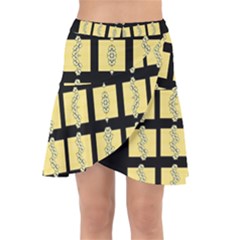 Stay Cool With Bloom In Decorative Wrap Front Skirt by pepitasart