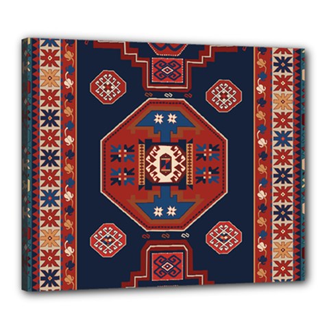 Armenian Old Carpet  Canvas 24  X 20  (stretched) by Gohar