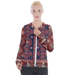 Armenian Old Carpet  Casual Zip Up Jacket by Gohar