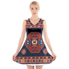 Armenian Carpet V-neck Sleeveless Dress by Gohar